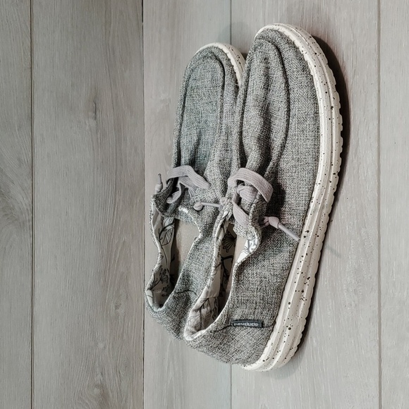 Hey Dude Womens Wendy L Linen Iron Loafer Slip on shoes sz 8 - Picture 2 of 11